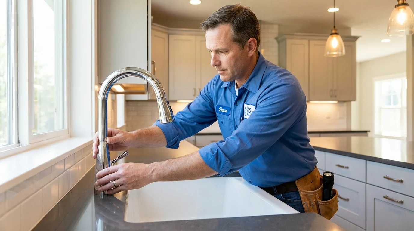 Kitchen faucet installation by Johns Plumbing LLC in Rancho Mirage